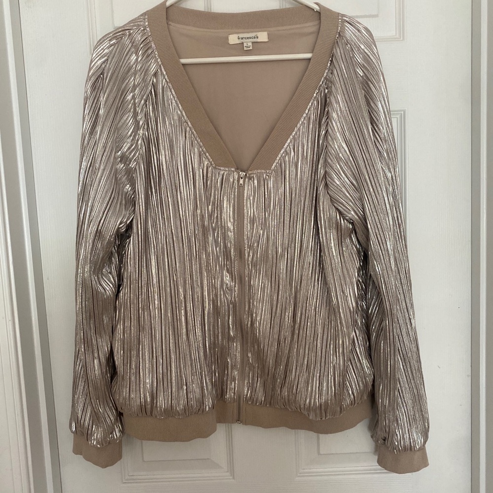 Francesca’s zip up gold
